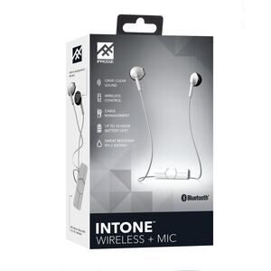 IFROGZ AUDIO INTONE EARBUDS WITH MIC WIRELESS WHITE BLUETOOTH NEW!